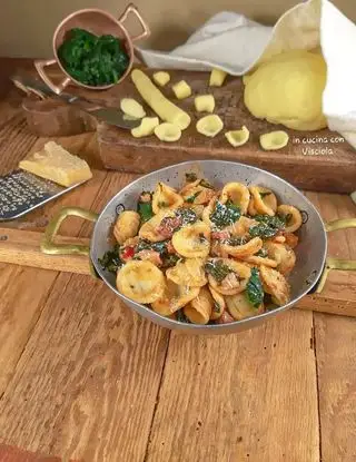Ricetta Orecchiette piccanti agli spinaci con guanciale di visciola.versilia