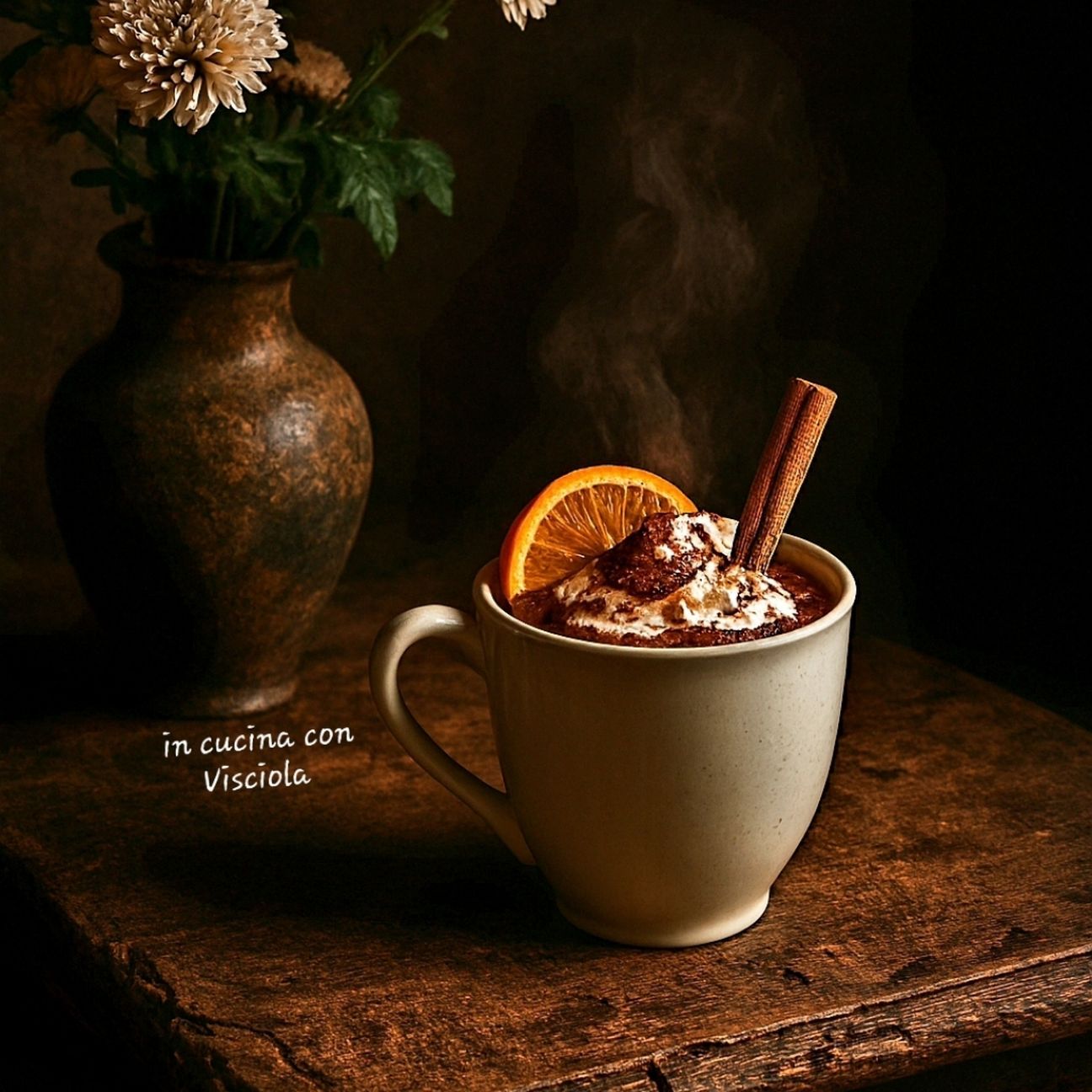 Cioccolata calda all'arancia e cannella