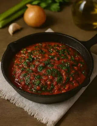 Ricetta Sugo con foglie di sedano di visciola.versilia