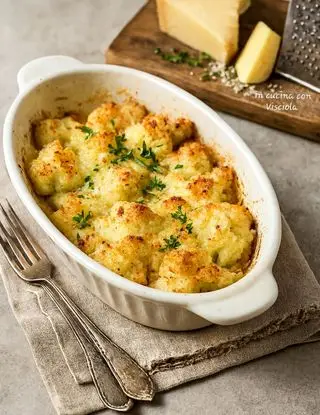 Ricetta Cavolfiore al pecorino gratinato di visciola.versilia