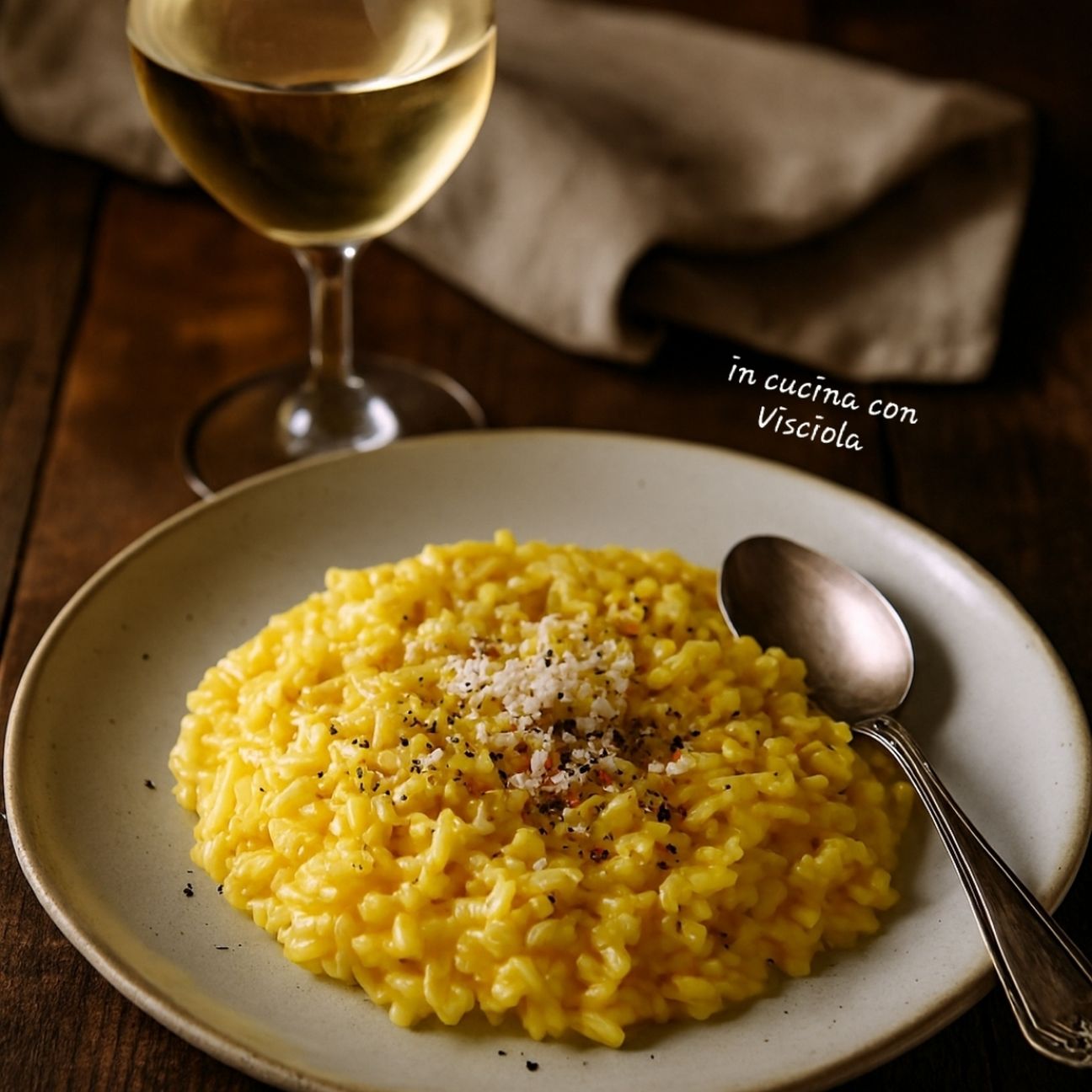 Risotto allo Zafferano con Chardonnay