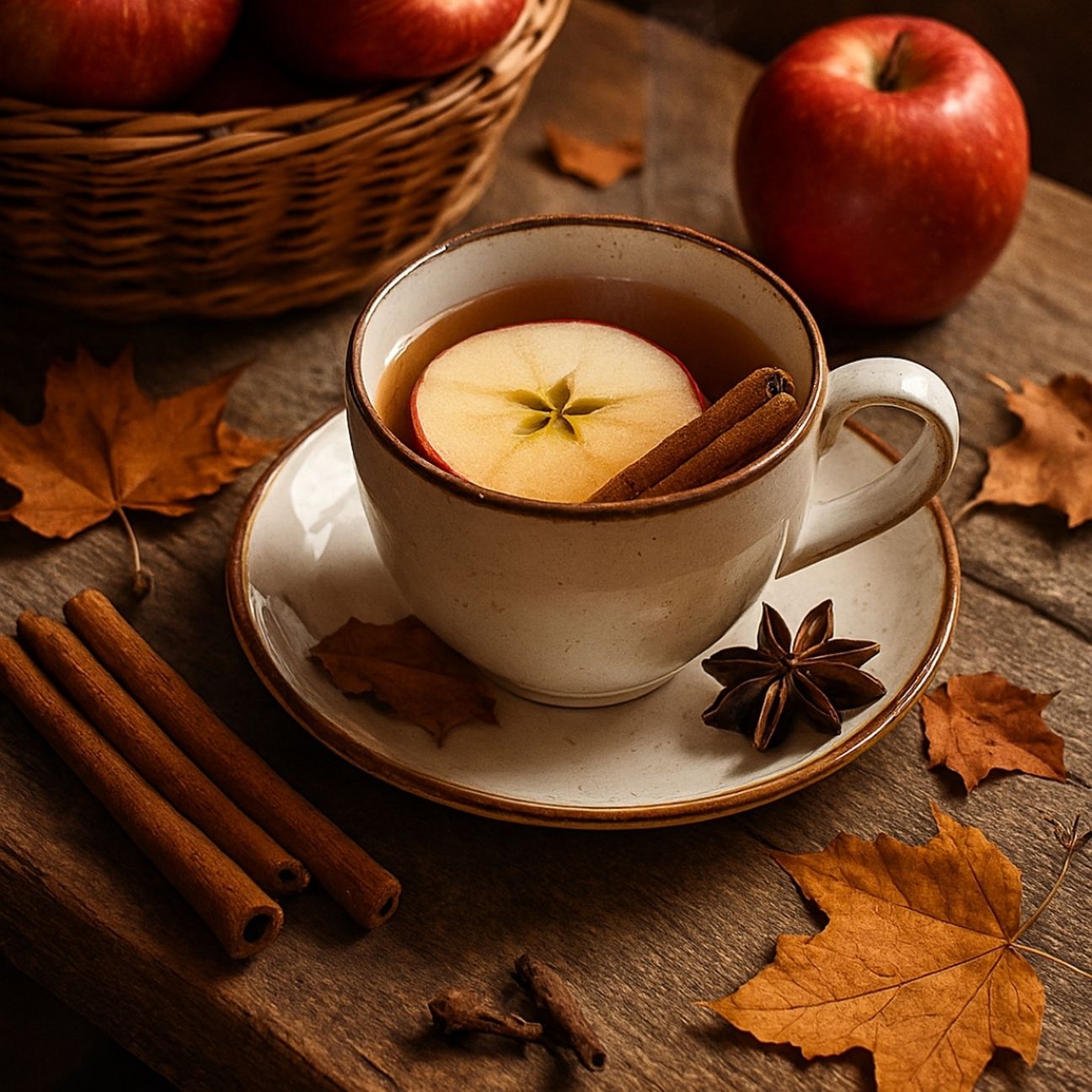 Tisana d'autunno alla mela e cannella