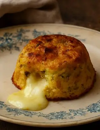 Ricetta Sformatino di porri e patate con cuore filante di visciola.versilia