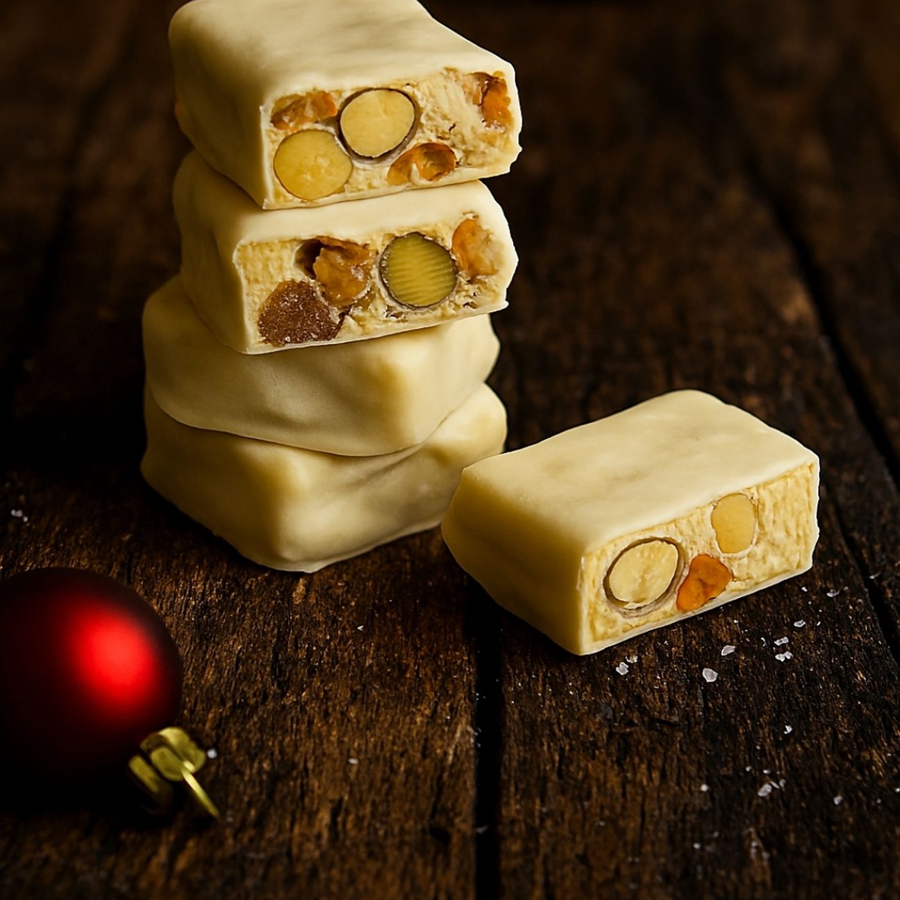 Torroncini Bianchi alla Mandorla e Arancia Candita