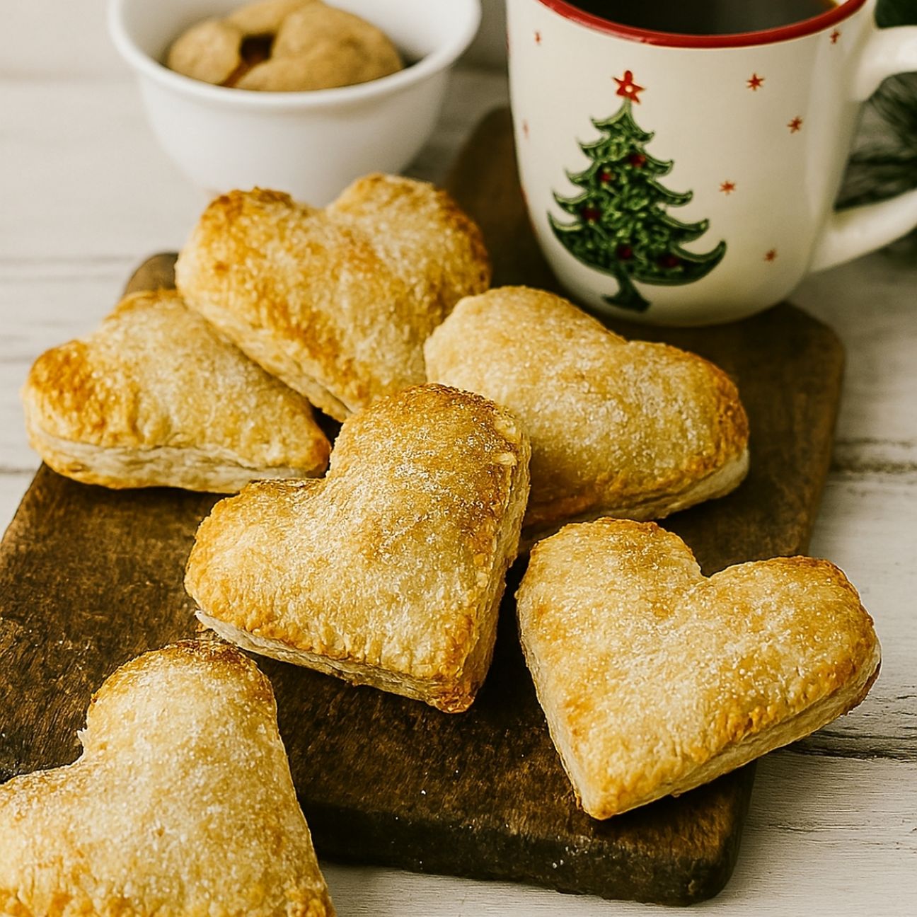 Cuori di mele e spezie in pasta sfoglia