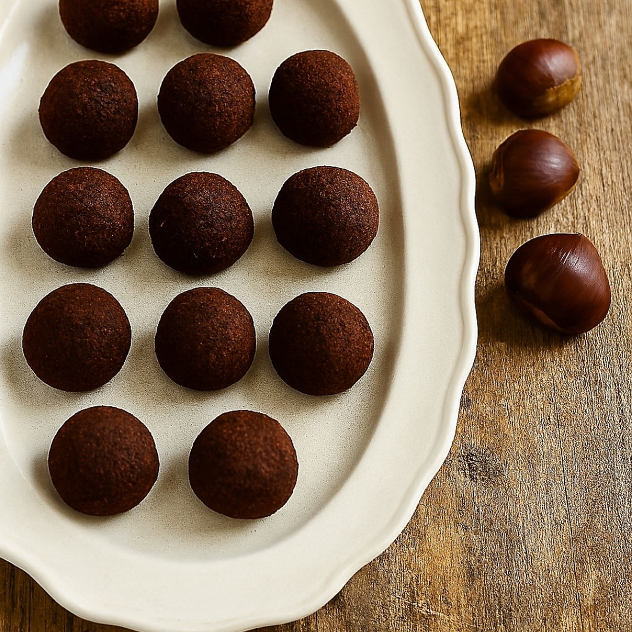 Tartufini alla crema di castagne