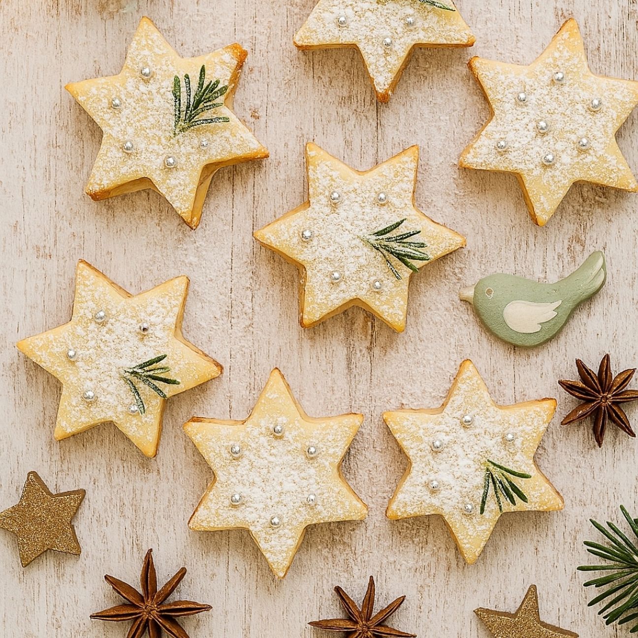 Stelle di Neve all'arancia e cioccolato bianco