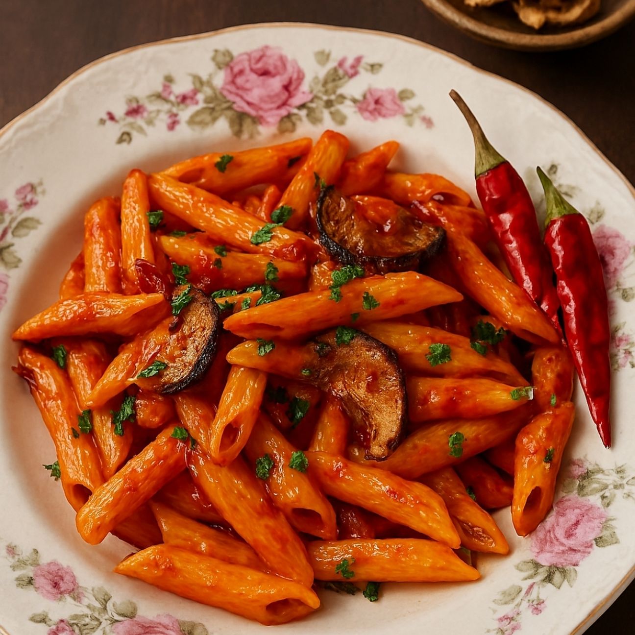 Penne all'arrabbiata con un tocco della Sora Lella