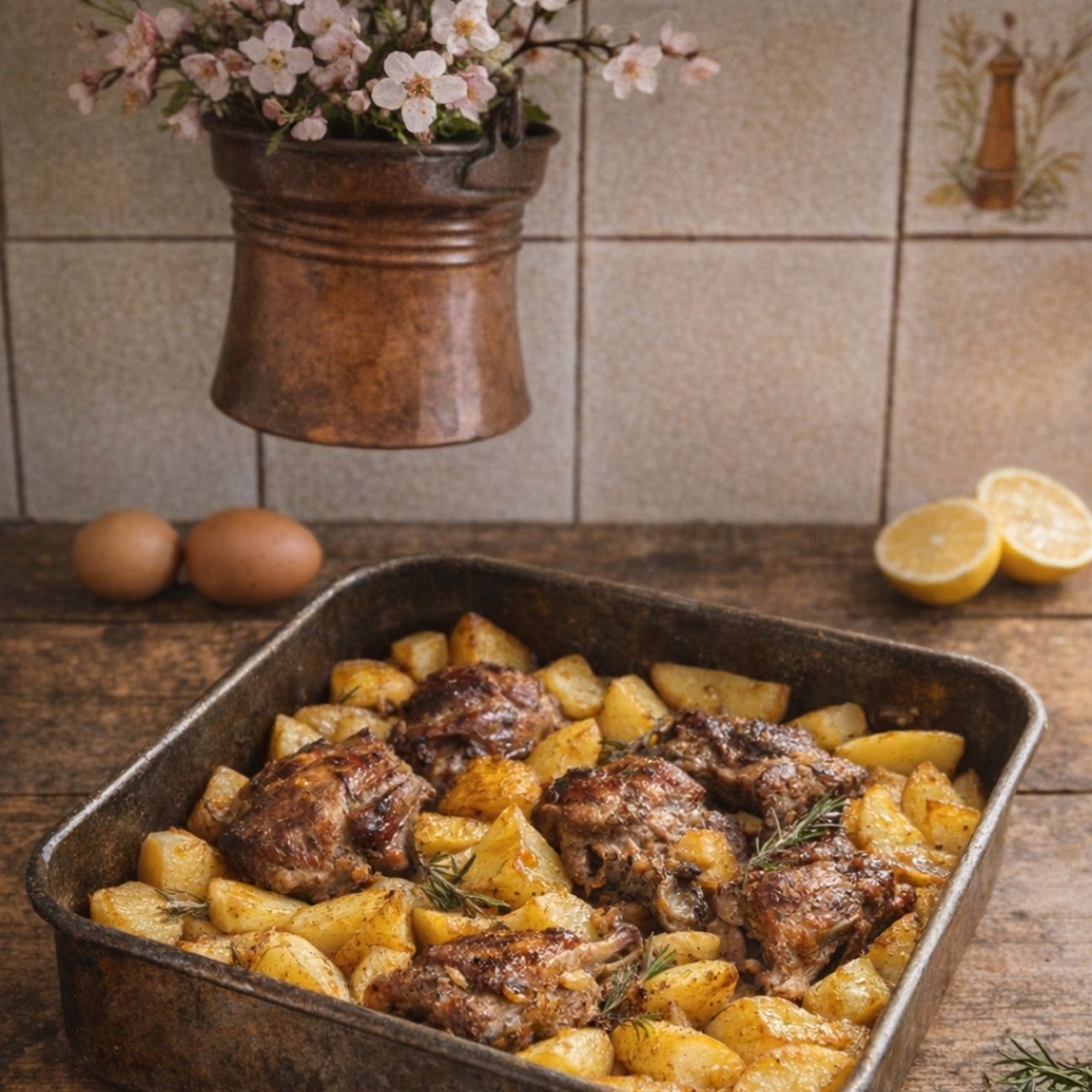 Agnello al forno con patate