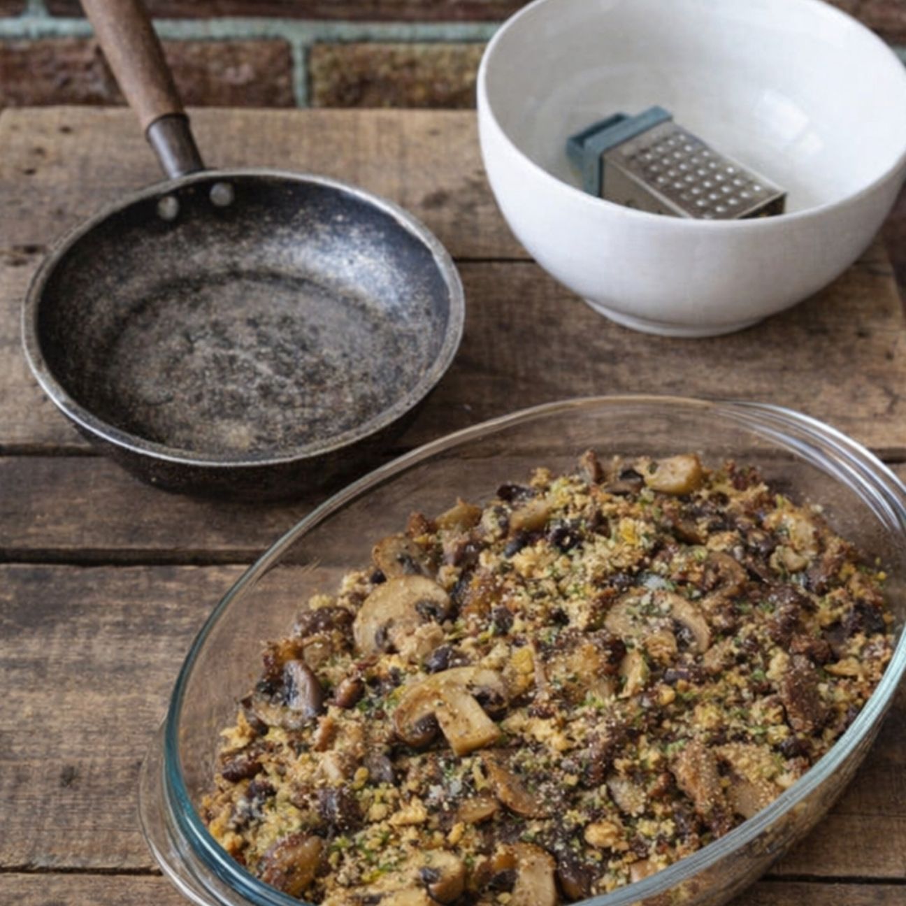 Contorno di funghi croccanti al forno