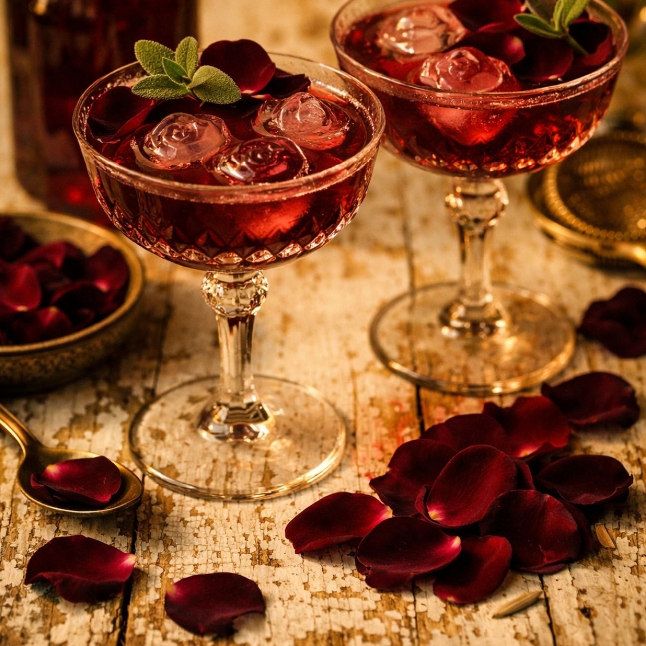 Cocktail alle rose della nonna