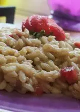 Ricetta Risotto alle fragole e crema di radicchio