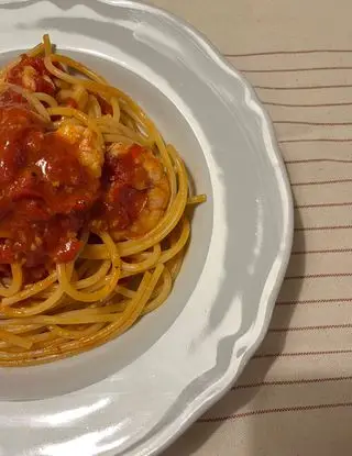 Ricetta Spaghetti con Gamberoni di francescacavedon