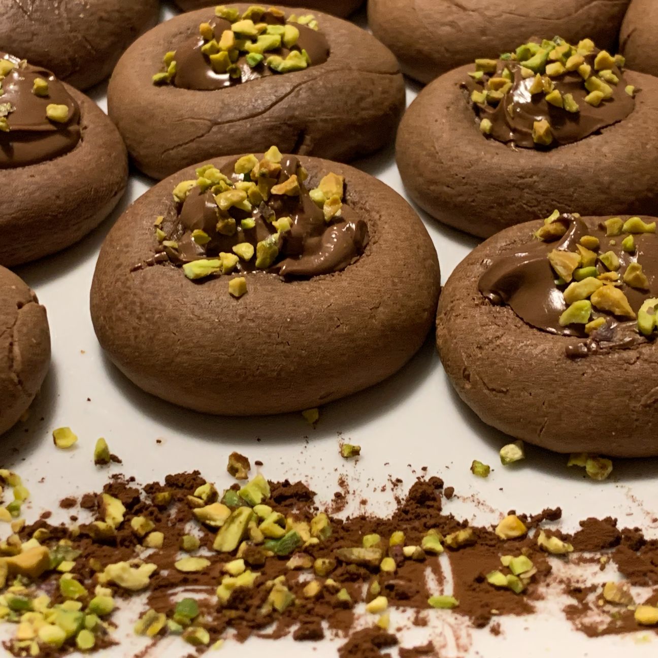 Nutellotti con granella di pistacchio