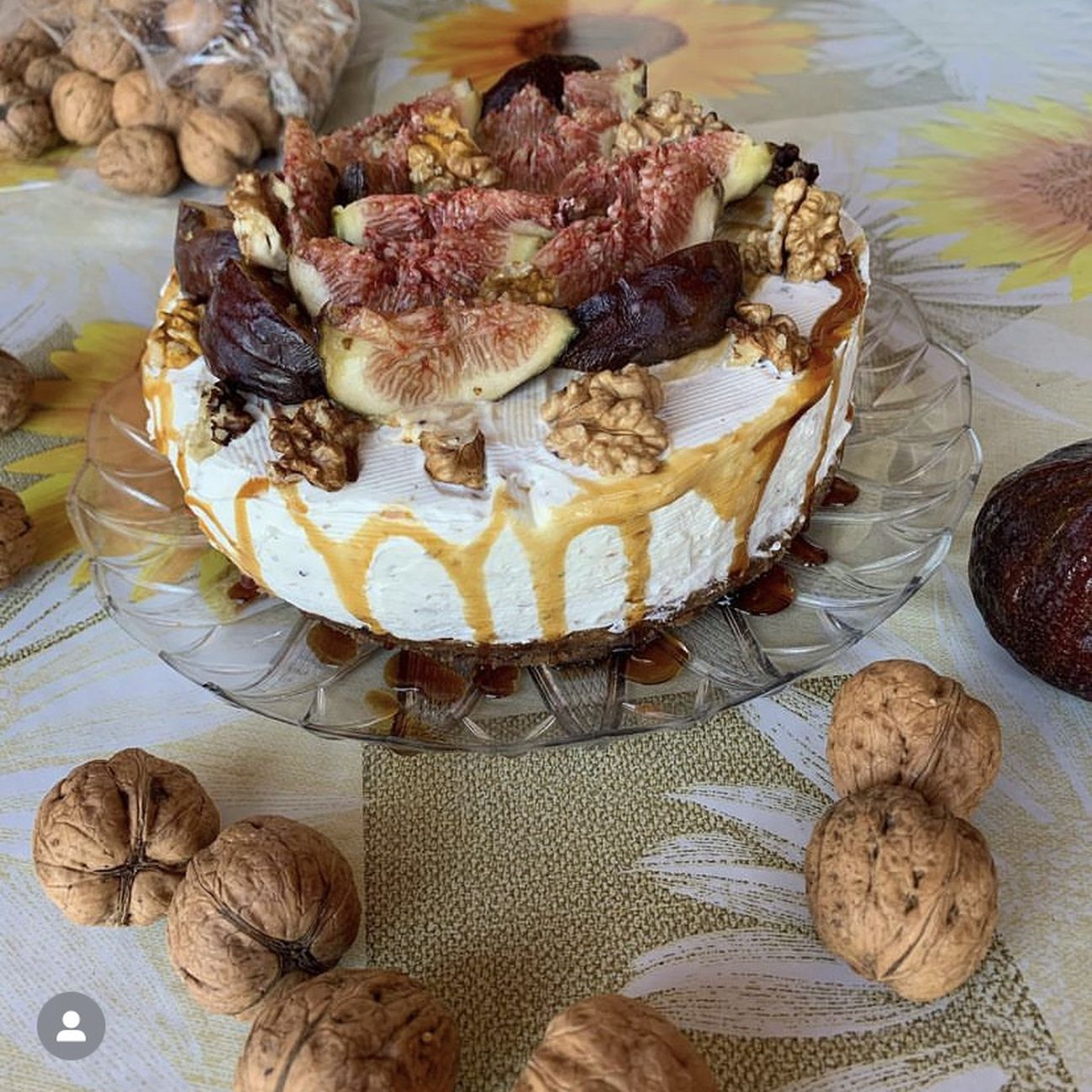 Cheesecake noci e fichi