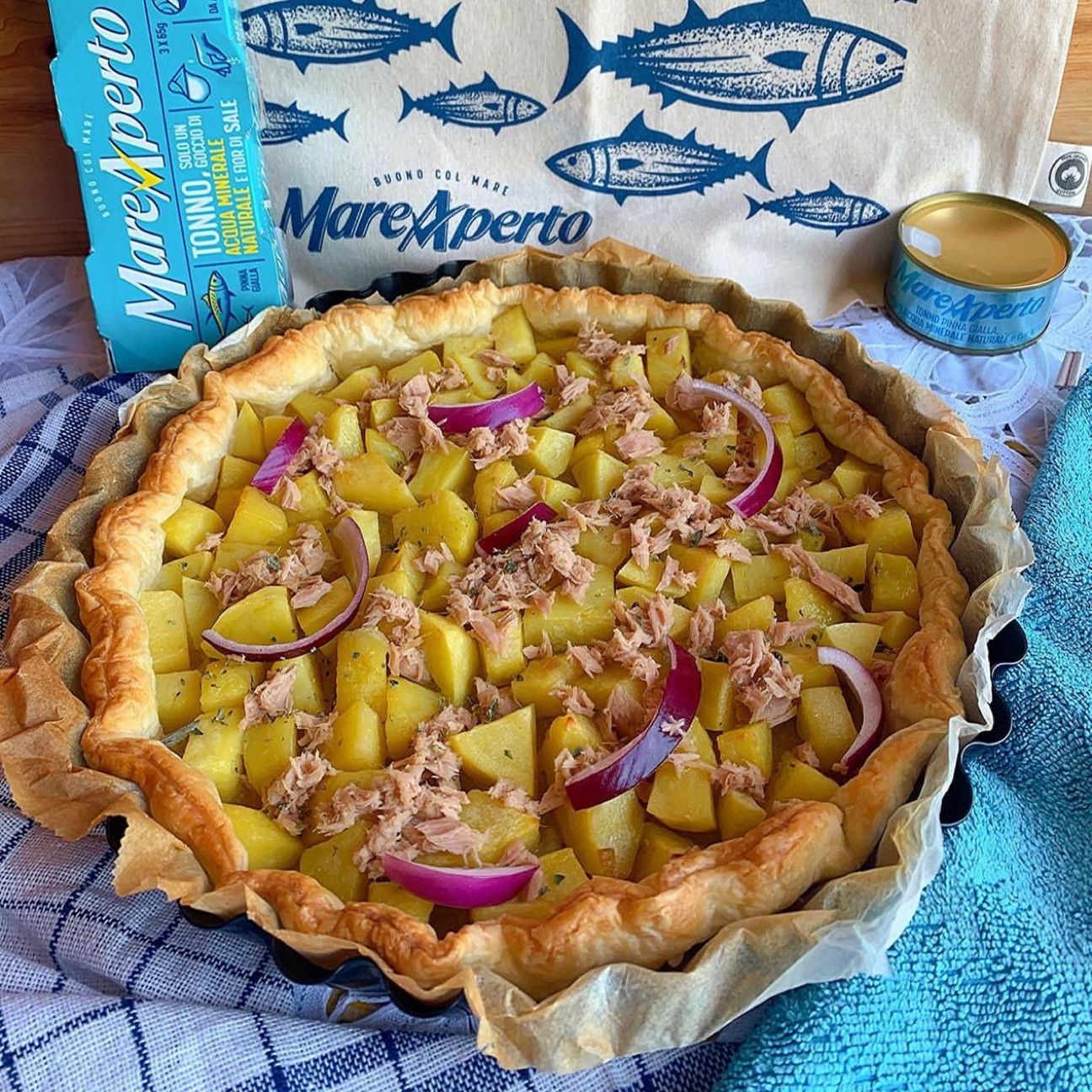 TORTA SALATA CON PATATE, TONNO E CIPOLLA! 💛