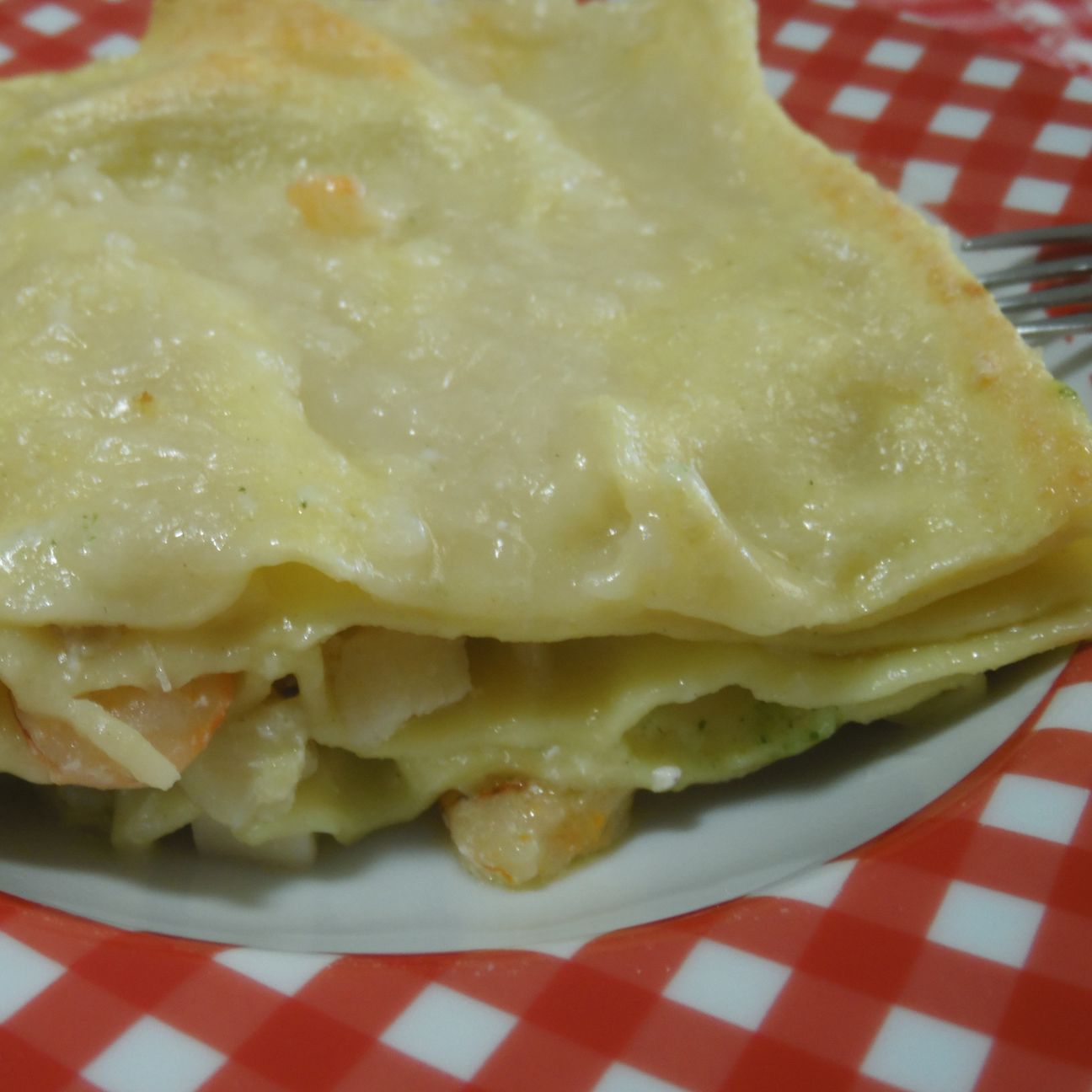 Lasagna pesce spada e gamberetti