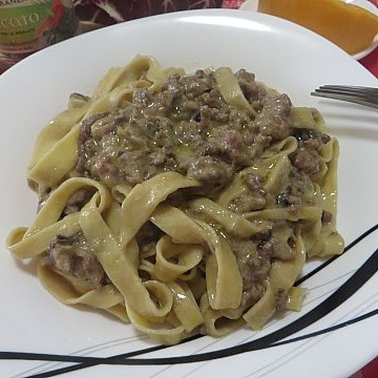 Tagliatelle zucca e radicchio