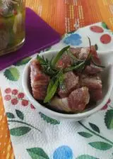 Ricetta Gambuccio di prosciutto sott olio al pepe rosa e rosmarino