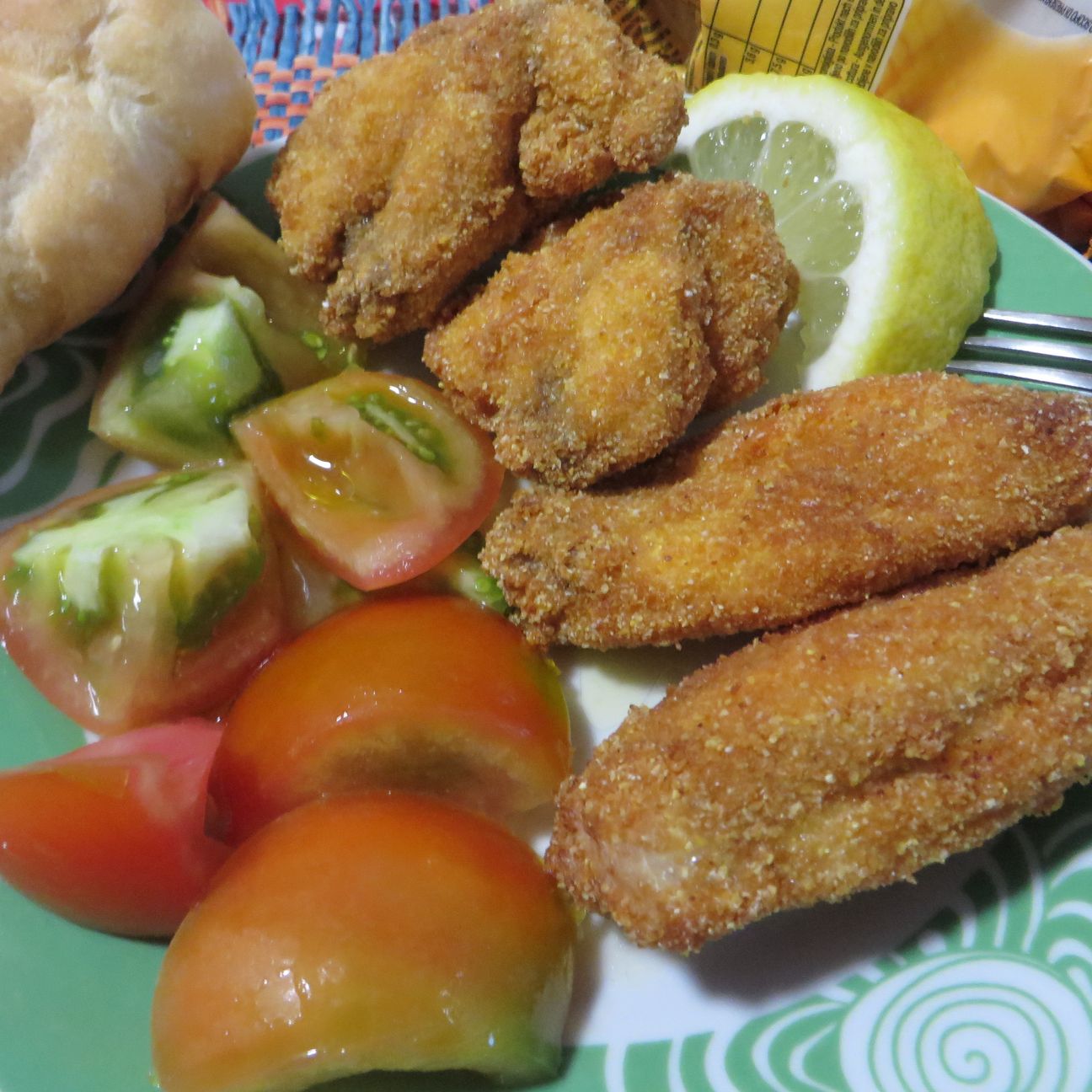 Alette di pollo panate con farina di mais