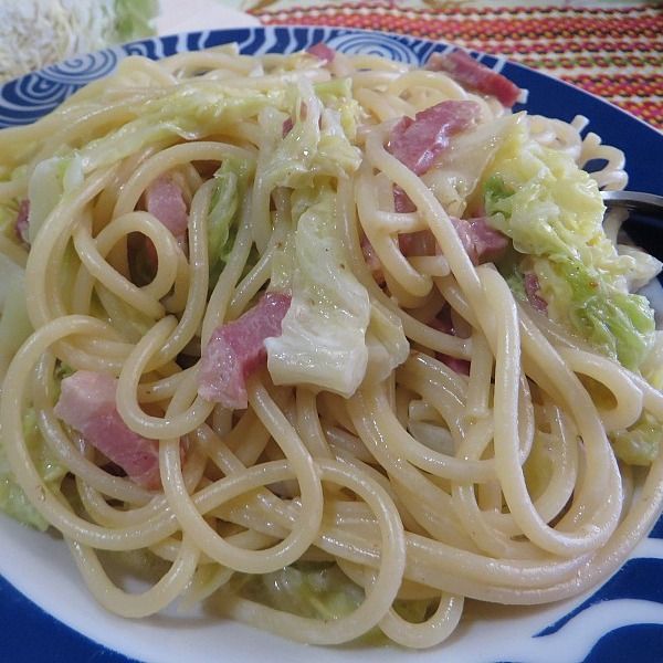 Spaghetti alla verza cremosi