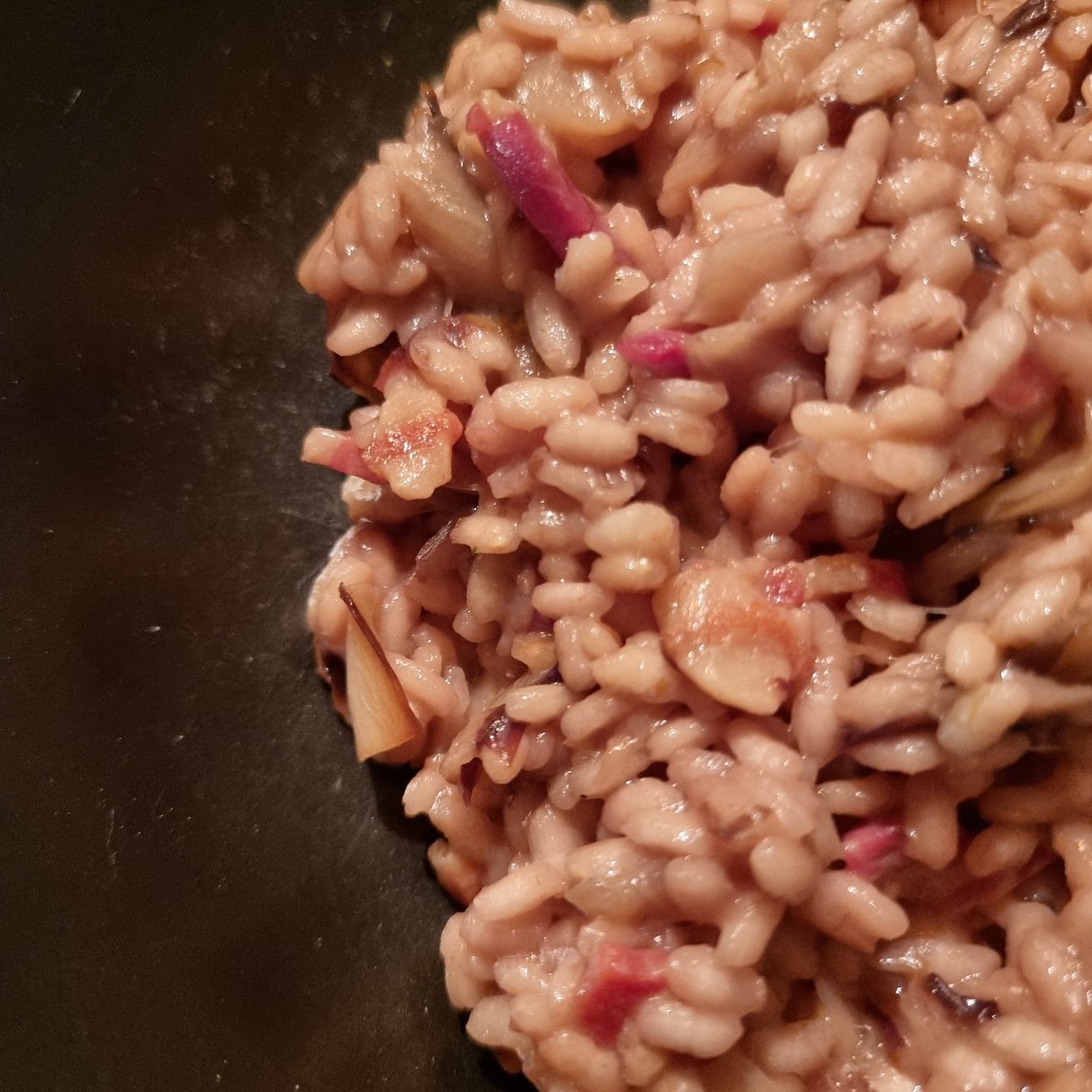 Risotto con radicchio e guanciale