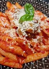 Ricetta Penne con pesto di melanzane e pomodoro