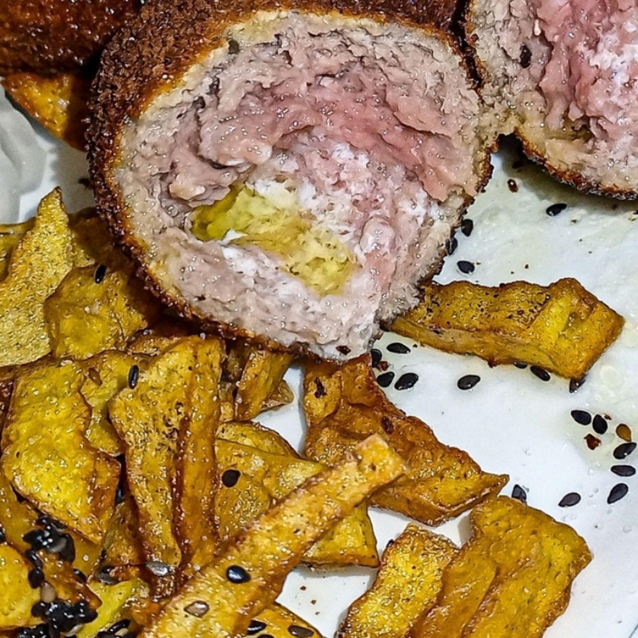 Cutlet Donbass Style with home-made French fries