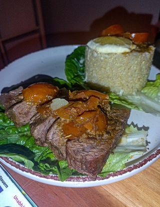 Beef stew in tomato butter sauce with quinoa - Al.ta Cucina | sandraskitchen