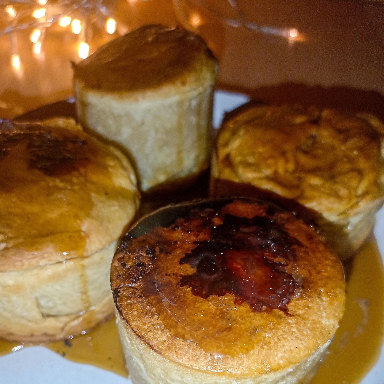 Mini vanilla apple and banana cakes