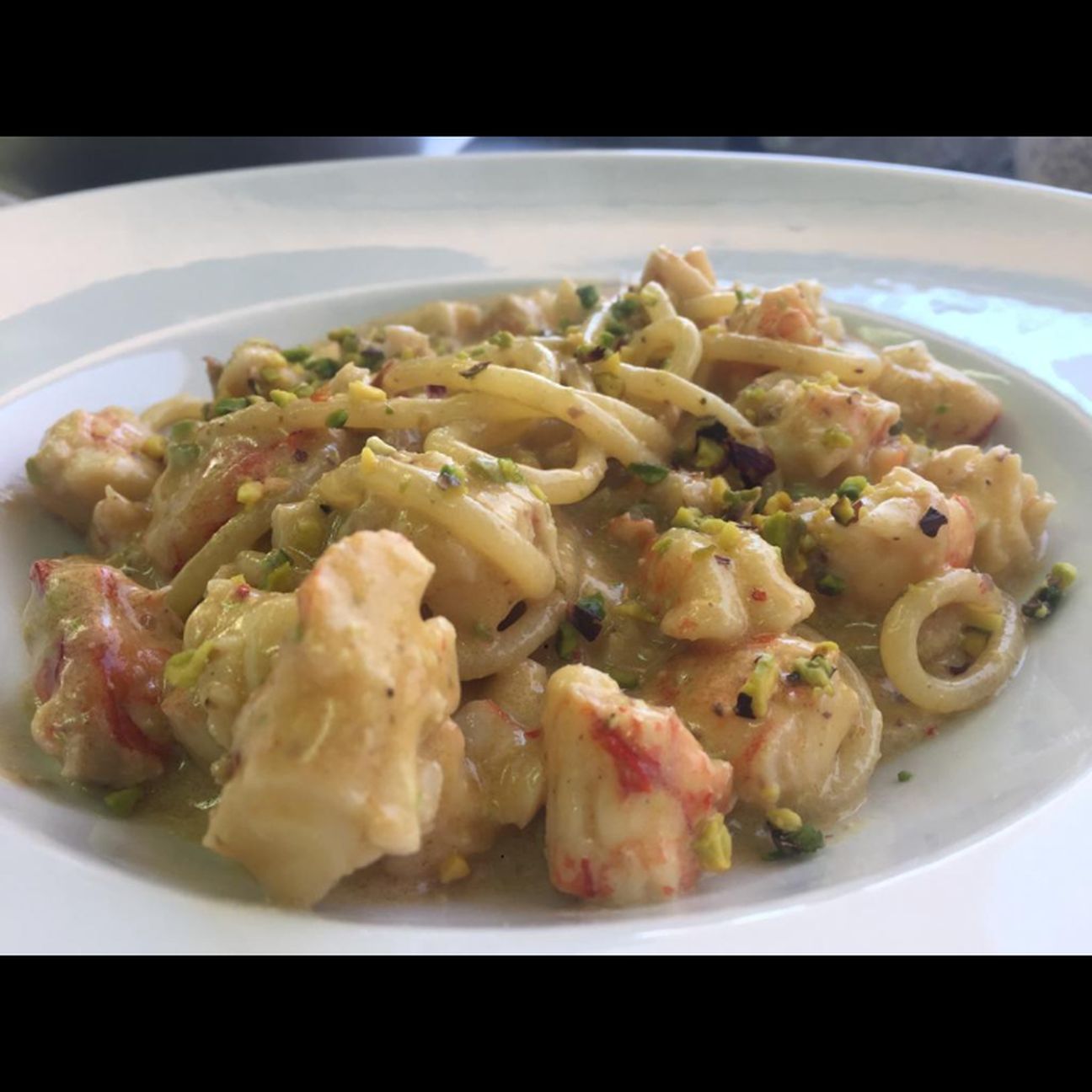 Spaghetto secco con gambero.
