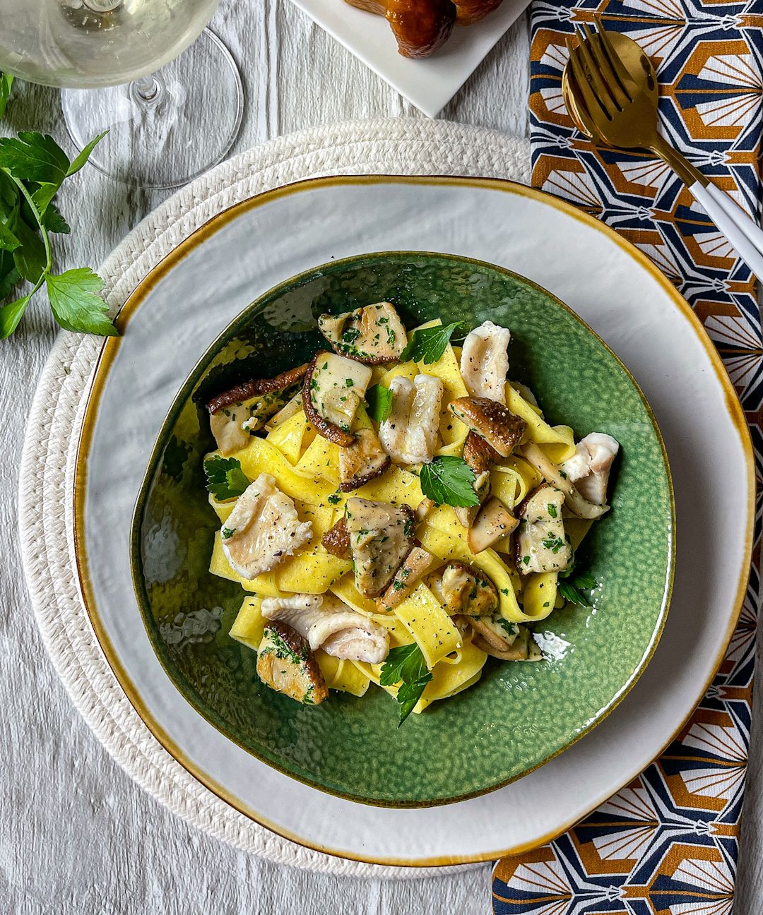 Pappardelle Porcini e Sogliola