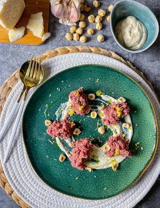 Ricetta Tartare di Scottona in crema di Pecorino Romano Dop di bozza.di.colore