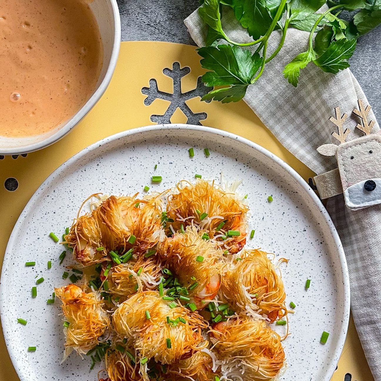 Gamberoni in crosta di Noodles