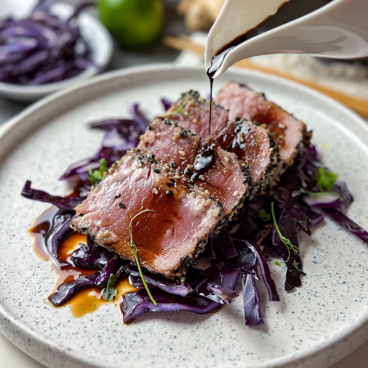 Tataki di Tonno in salsa Teriyaki