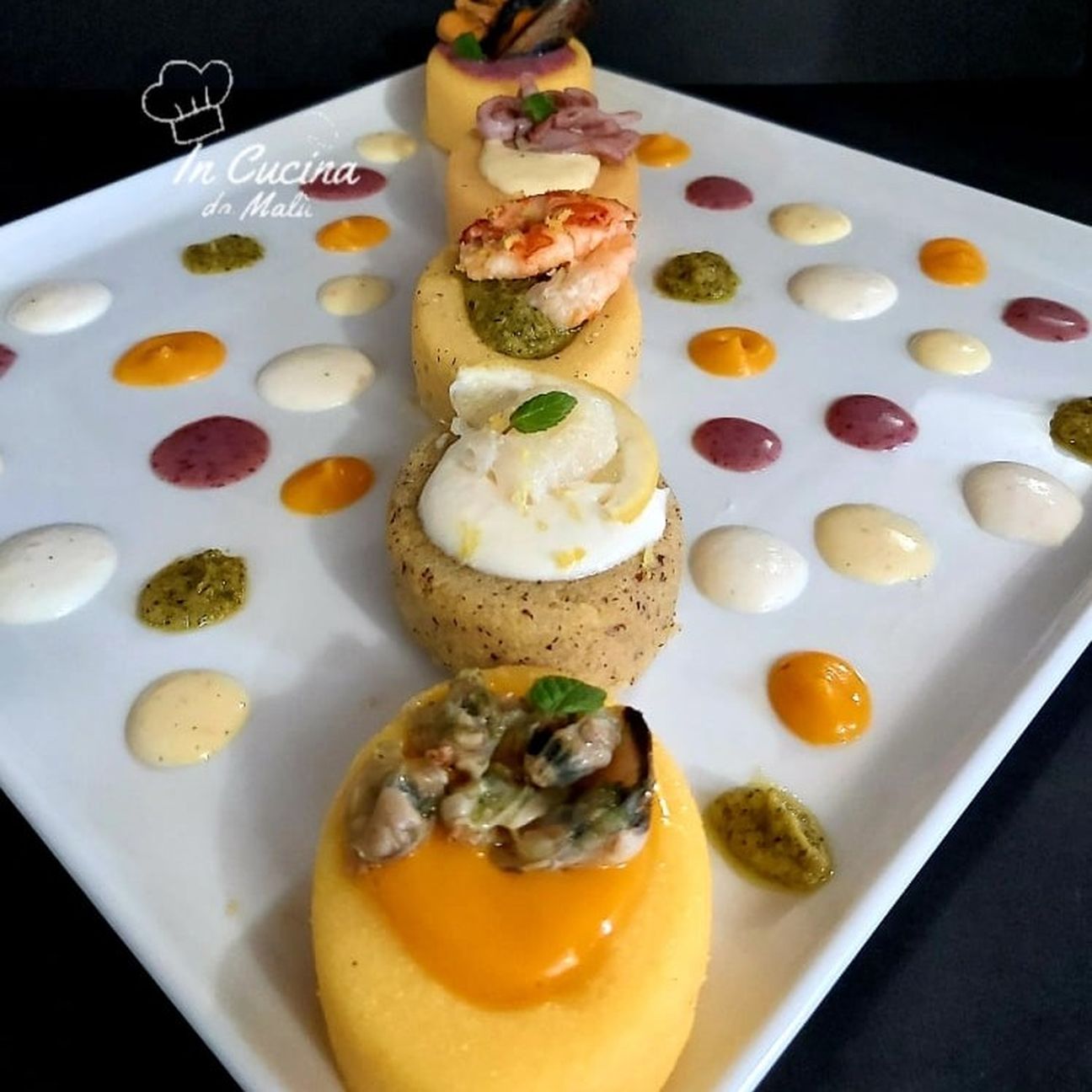Scrigni di polenta al profumo di mare