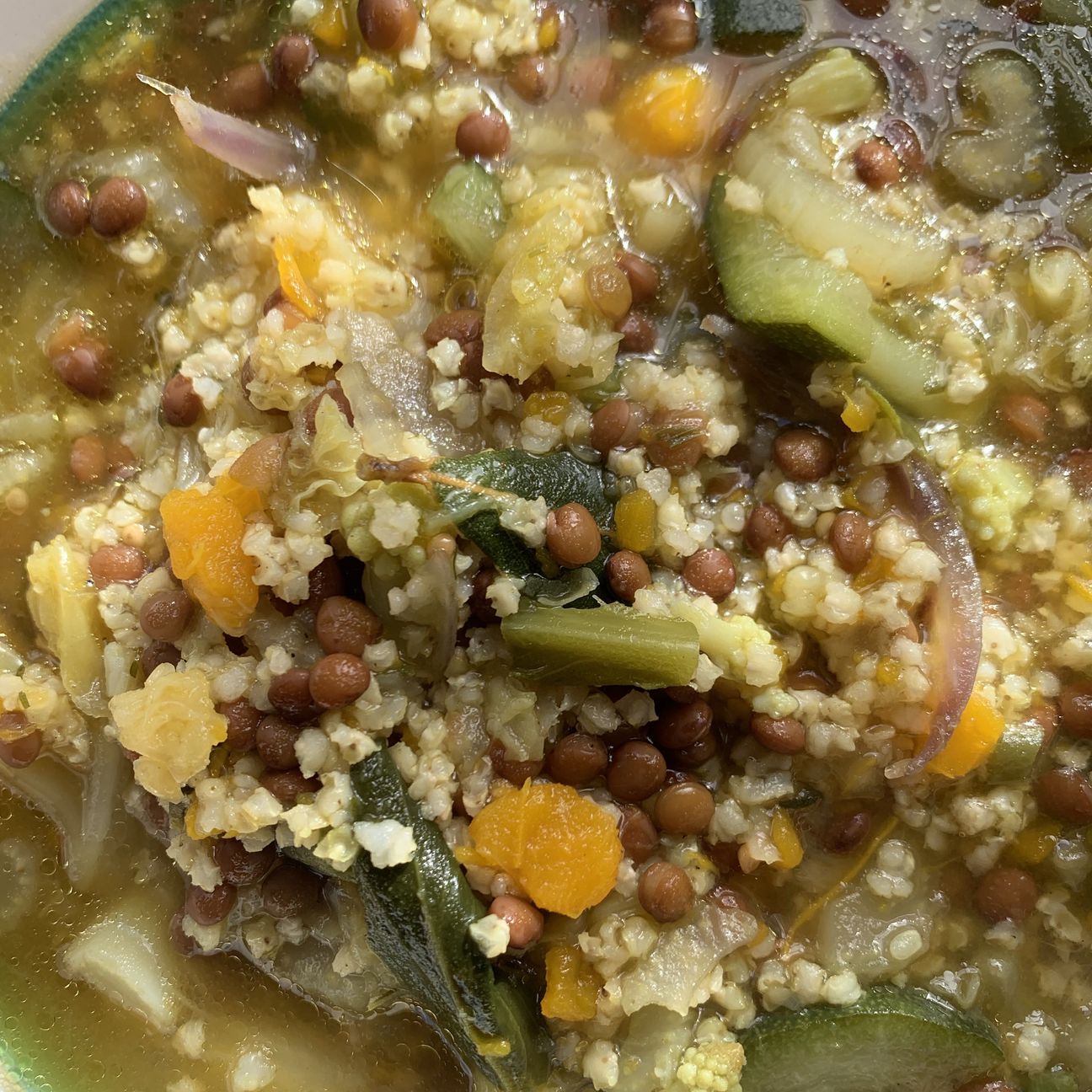 Zuppa di miglio e lenticchie