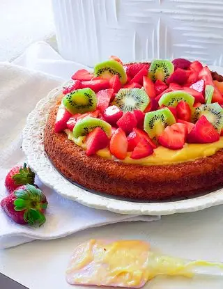 Ricetta Crostata morbida alla frutta con base allo yogurt! di nellacucinadiunre