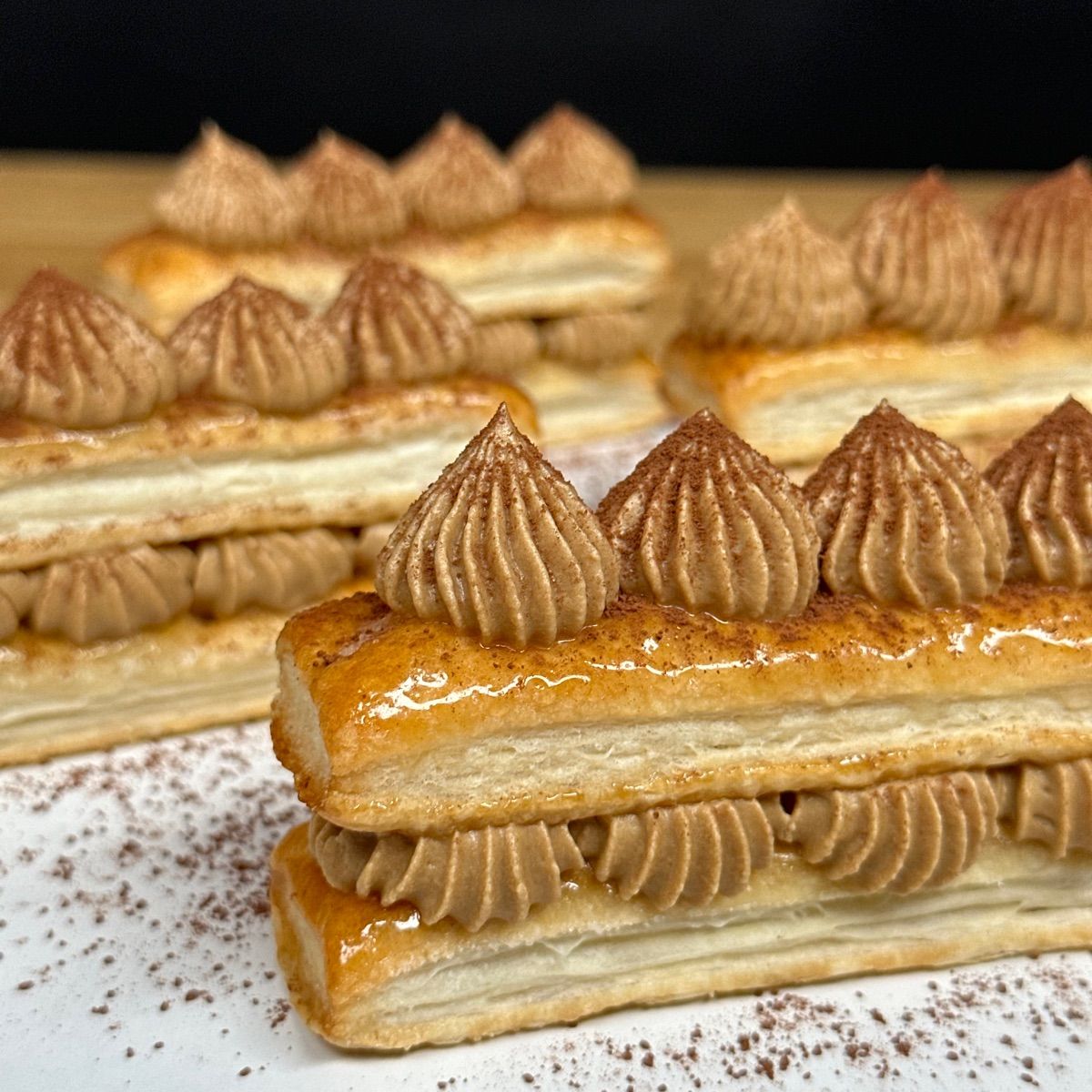 Millefoglie con ganache montata al caffè
