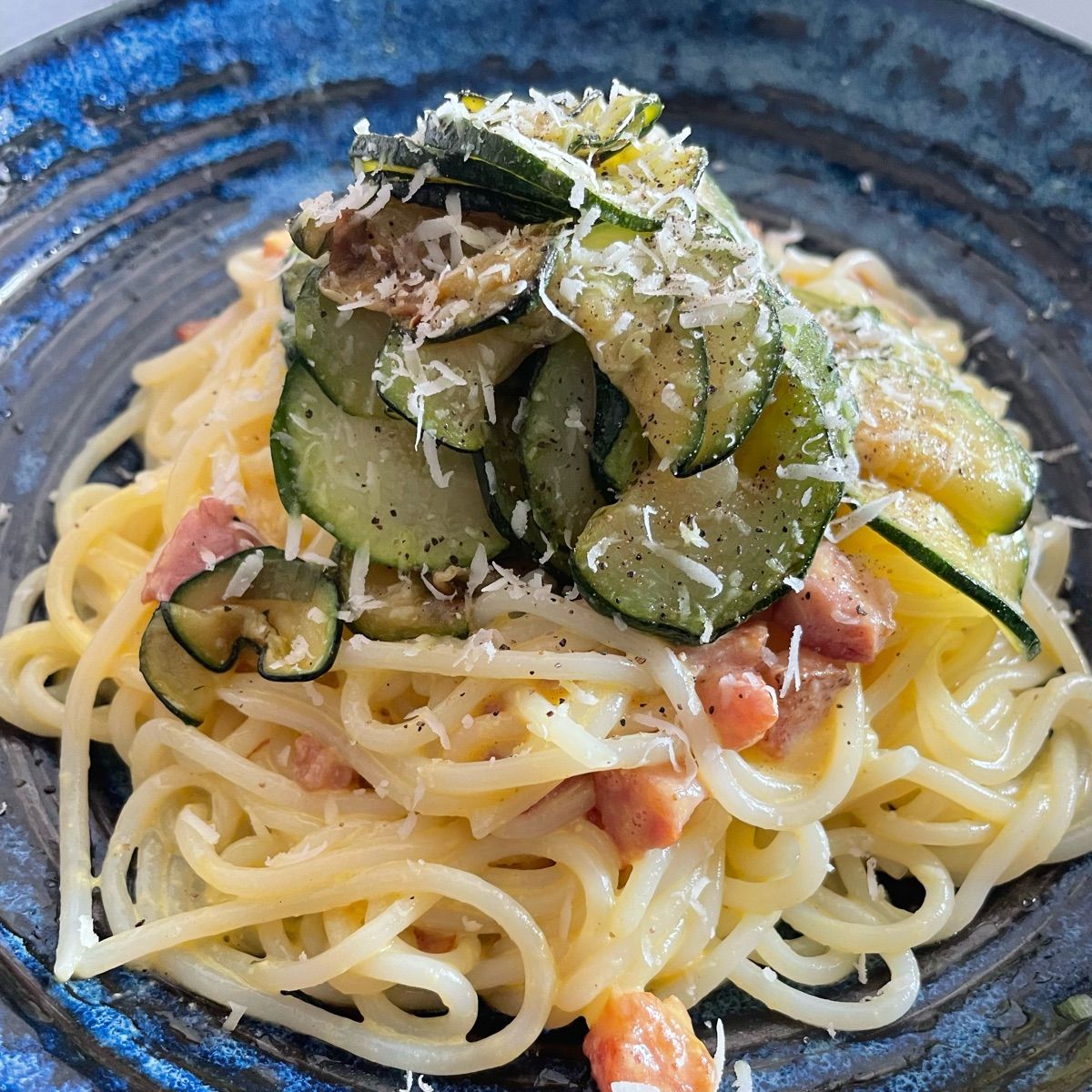 Carbonara gluten free con zucchine