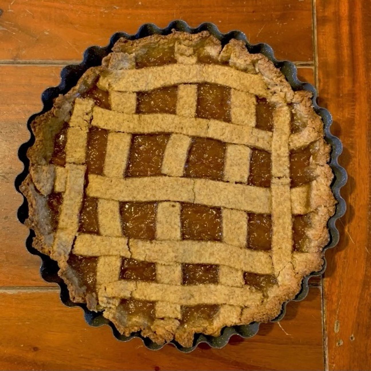 Crostata integrale con marmellata di albicocche! - Ricetta pasta frolla integrale!
