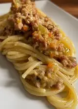 Ricetta Spaghetti al ragù bianco e latte di soya