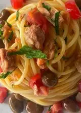Ricetta Spaghetti al tonno olive e pomodorini
