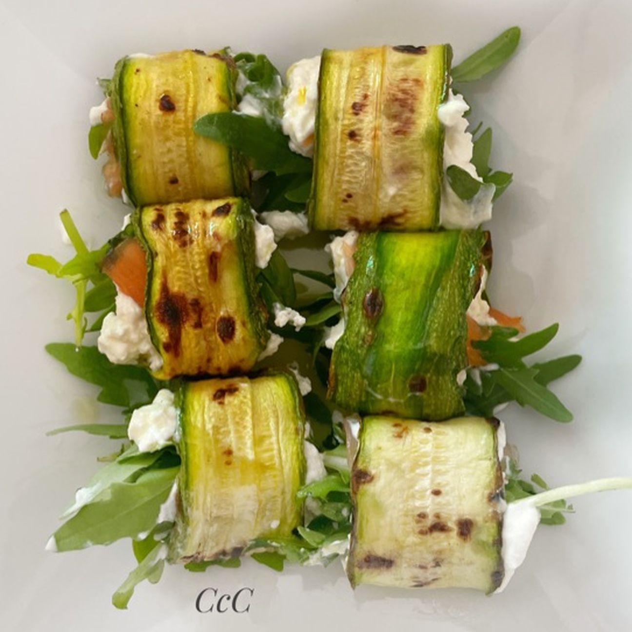 Involtini di zucchine fredde