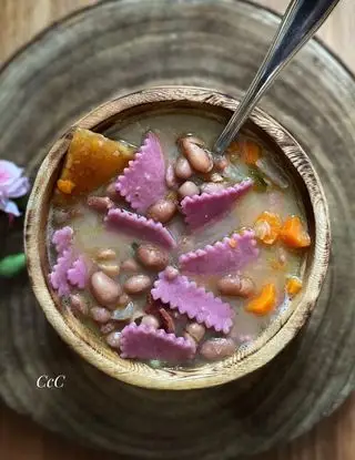 Ricetta Zuppa di fagioli e maltagliati alla barbabietola di cucina_con_cristina