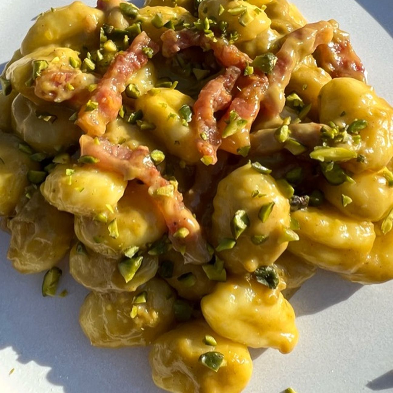 Carbo gnocchi al pistacchio😍