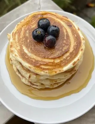 Ricetta Maxi pancakes ripieni di mirtilli di ninnalemon