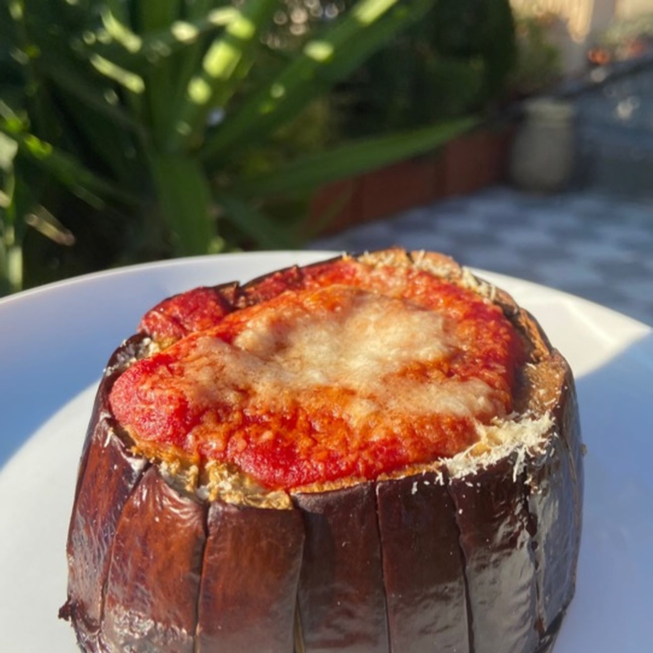 Melanzane al pomodoro e pecorino 😍