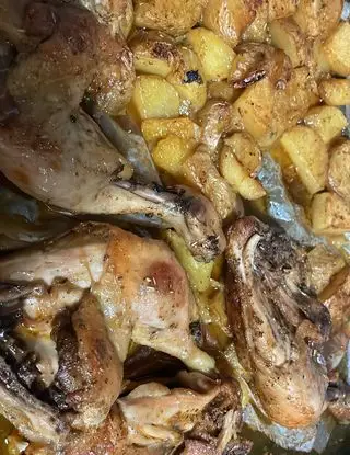 Ricetta Pollo al forno al vino bianco e patate di soniarebeiro