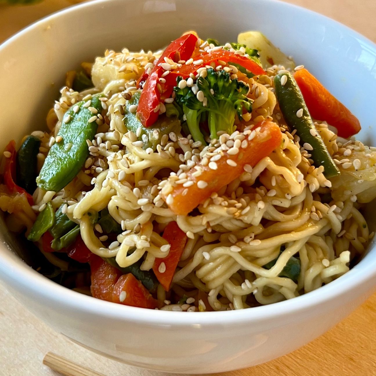 Noodles con verdure